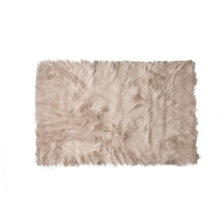 PALACEDESIGNS 2 x 3 in. Fur Sheepskin Rug & Throw - Taupe PA2144571